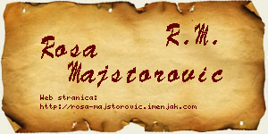 Rosa Majstorović vizit kartica